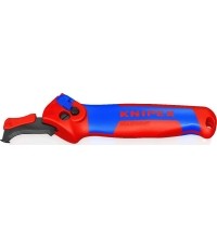 Stripping knife with guide shoe and ratchet KNIPEX