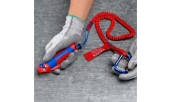 Stripping knife with guide shoe and ratchet KNIPEX