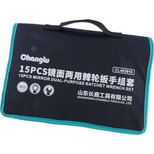 Combination ratcheting wrench set 15pcs (8-24mm)