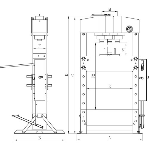 Pneumatinis presas Bernardo PWK 45 F