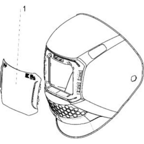 Išorinis stikliukas, skaidrus (skirta: ESAB Savage A50 Lux)