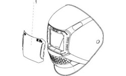 Išorinis stikliukas, skaidrus (skirta: ESAB Savage A50 Lux)