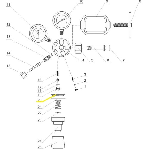 Membrana 20, skirta mouse reduktoriui, 1vnt