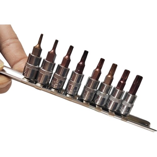 1/4'' TORX bit sockets set 8pcs T-8-T-40
