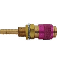 R21 panel quick connect socket water spigot ⌀ 6mm - Red