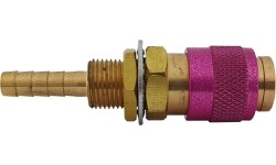 R21 panel quick connect socket water spigot ⌀ 6mm - Red