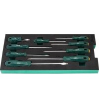 Tray. Screwdriver set 9pcs (pl./PH)