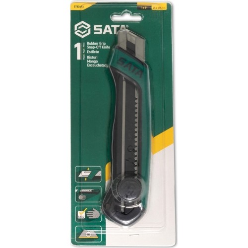 Peilis (gumuotas) su keičiama geležte 25mm