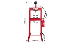 Hidraulinis presas PH3 20t su manometru
