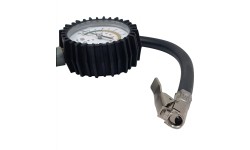 Wheel inflation gun with pressure gauge