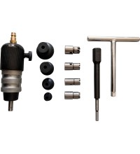 Pneumatinis dyzelinių purkštukų lizdų valymo/vožtuvų pritrynėjų rinkinys 12vnt.