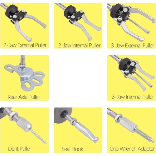 Sliding hammer/puller set 9pcs