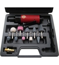 Pneumatinis šlifuoklis 1/4 ir antgalių rinkinys