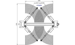 Hidraulinis dviejų kolonų keltuvas su elektromagnetiniu fiksavimu, 6.0t