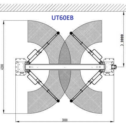 Hidraulinis dviejų kolonų keltuvas su elektromagnetiniu fiksavimu, 6.0t