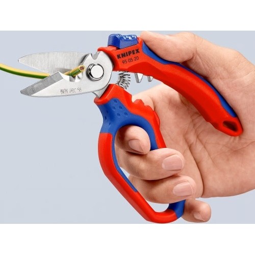 Angled electricians scissors KNIPEX