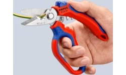 Angled electricians scissors KNIPEX