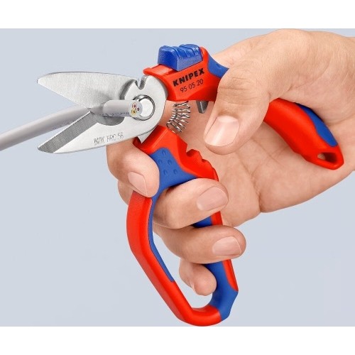 Angled electricians scissors KNIPEX