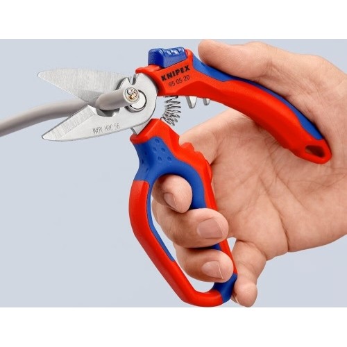 Angled electricians scissors KNIPEX