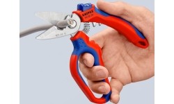 Angled electricians scissors KNIPEX