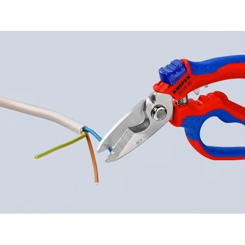 Angled electricians scissors KNIPEX