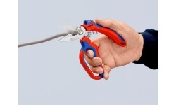 Angled electricians scissors KNIPEX