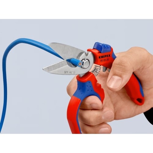 Angled electricians scissors KNIPEX