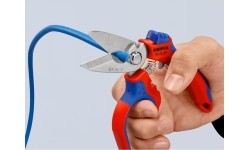 Angled electricians scissors KNIPEX