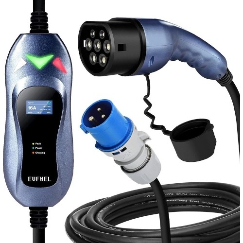 EV Įkroviklis nešiojamas 3.6kW 16A EVFUEL Type 2