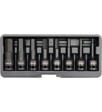 1/2" Dr. Deep bit socket impact set (HEX) 8pcs.