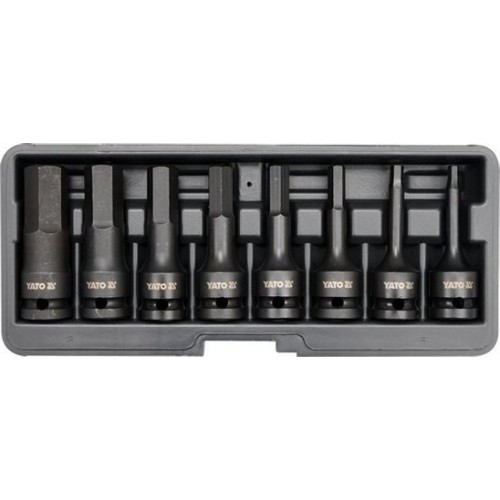1/2" Dr. Deep bit socket impact set (HEX) 8pcs.