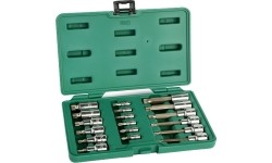 1/4" + 1/2" Dr. Bit socket set (SPLINE) 18pcs.