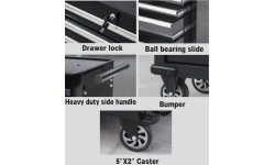 Roller cabinet. 10 drawers