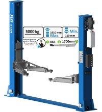 Hidraulinis dviejų kolonų keltuvas su elektromagnetiniu fiksavimu, 5.0t