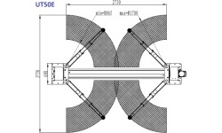 Hidraulinis dviejų kolonų keltuvas su elektromagnetiniu fiksavimu, 5.0t