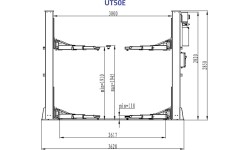 Hidraulinis dviejų kolonų keltuvas su elektromagnetiniu fiksavimu, 5.0t