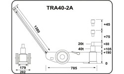 Pneumatic - hydraulic jack 40t/20t