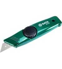 Zinc alloy utility knife 19mm with 5 spare blades