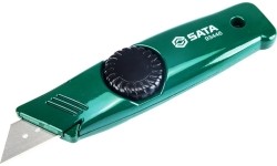 Zinc alloy utility knife 19mm with 5 spare blades