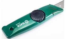 Zinc alloy utility knife 19mm with 5 spare blades