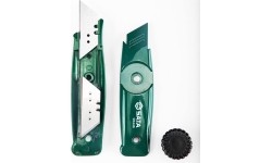 Zinc alloy utility knife 19mm with 5 spare blades