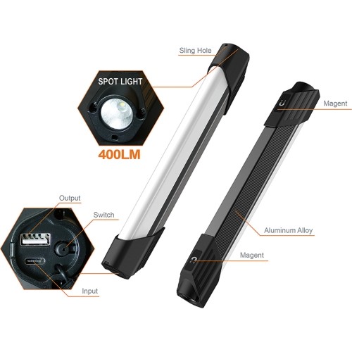 Šviestuvas darbui  COB (įkraunamas)