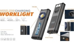 Prožektorius darbui COB LED (su belaidžio įkrovimo stotele)