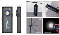 Prožektorius darbui COB LED (su belaidžio įkrovimo stotele)