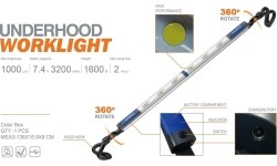 Prožektorius darbui COB po mašinos variklio dangčiu (įkraunamas)