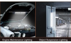 Prožektorius darbui COB po mašinos variklio dangčiu (įkraunamas)