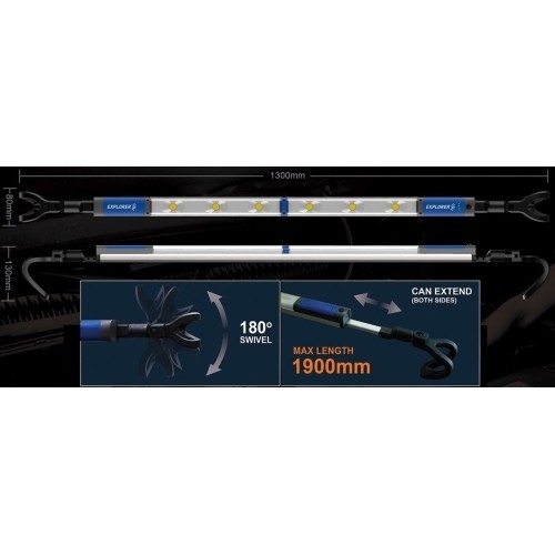 Prožektorius darbui COB po mašinos variklio dangčiu (įkraunamas)