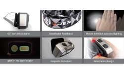 Prožektorius darbui Osram + COB LED (ant galvos) (įkraunamas, su magnetu)