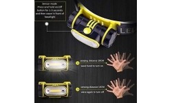 Prožektorius darbui COB (ant galvos) (įkraunamas)