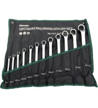 Double ended double deep offset ring spanner set 12pcs (6-32mm)